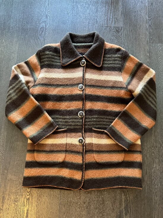 Vintage Jackets & Blazers - VINTAGE cozy autumn fall duffle duffel coat cute size small